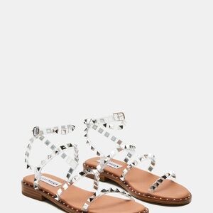 Steve Madden Silver Strappy Sandals
